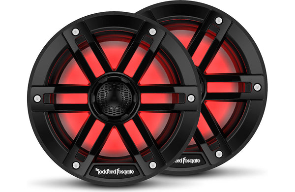 Rockford Fosgate M1 6.5" Speakers - Black with RGB LEDs