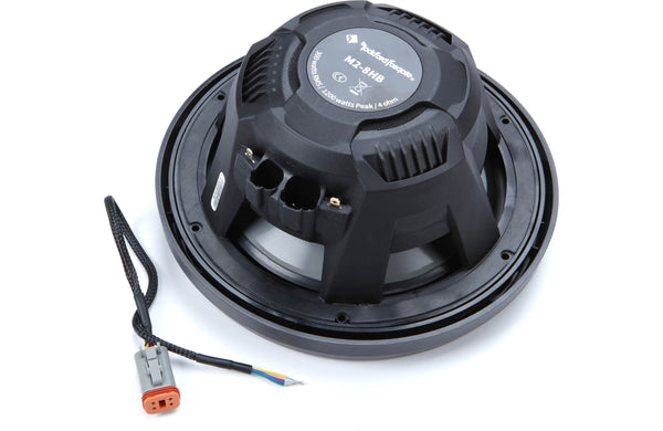Rockford Fosgate M2 8" Marine Speakers with Horn Tweeters - Black with RGB LEDs