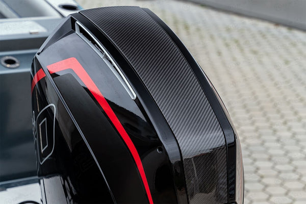 Koshi Marine Carbon Fiber Accent Panel (Mohawk) Kit for Mercury V8 Outboard