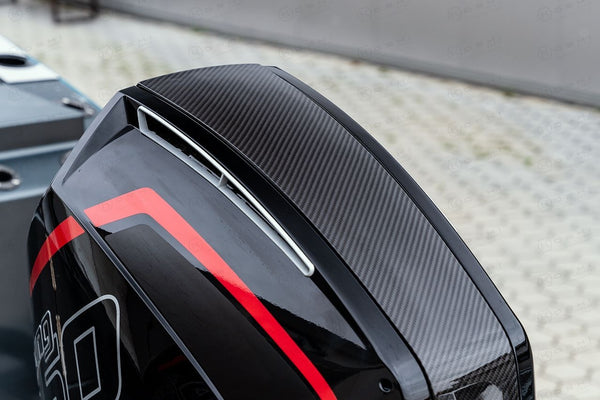 Koshi Marine Carbon Fiber Accent Panel (Mohawk) Kit for Mercury V8 Outboard