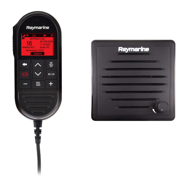 Raymarine Ray90 Wired Second Station Kit with Passive Speaker, RayMic Wired Handset & RayMic Extension Cable - 10M