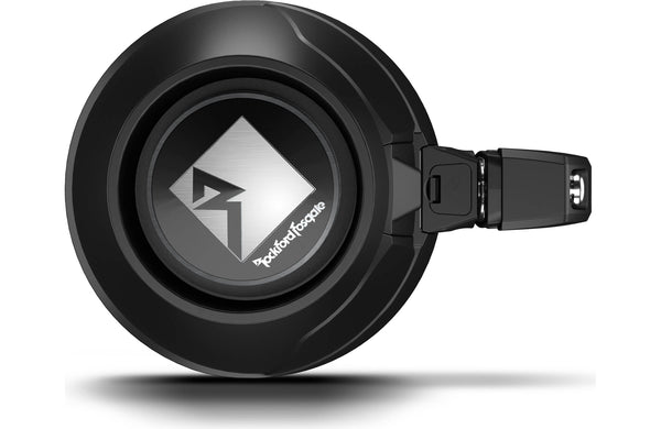 Rockford Fosgate M0WL-65MB Element Ready Marine Grade 6.5" 2-way Motorsports Can Speakers 65 Watts RMS / 250 Watts Peak with Sport Grilles, Mounting Hardware - Black (Pair)