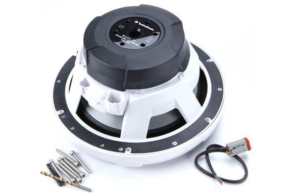 Rockford Fosgate M1 10" Marine Subwoofer w/ RGB LEDs 2 Ohm DVC White