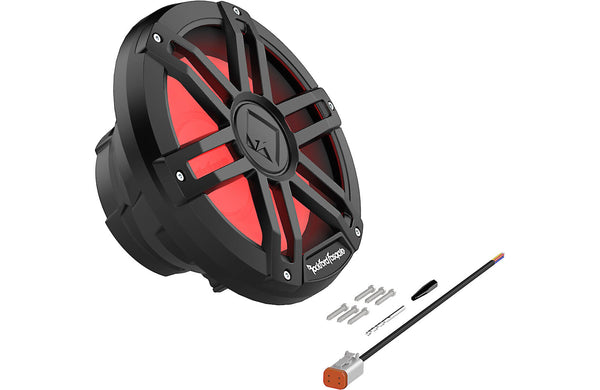 Rockford Fosgate M1 10" Marine Subwoofer w/ RGB LEDs 2 Ohm DVC Black