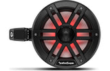 Rockford Fosgate M1WL-65MB Marine Grade Color Optix Multicolor LED Lighted 6.5" 2-way Motorsports Can Speakers 75 Watts RMS / 300 Watts Peak with Sport Grilles, Mounting Hardware - Black (Pair)
