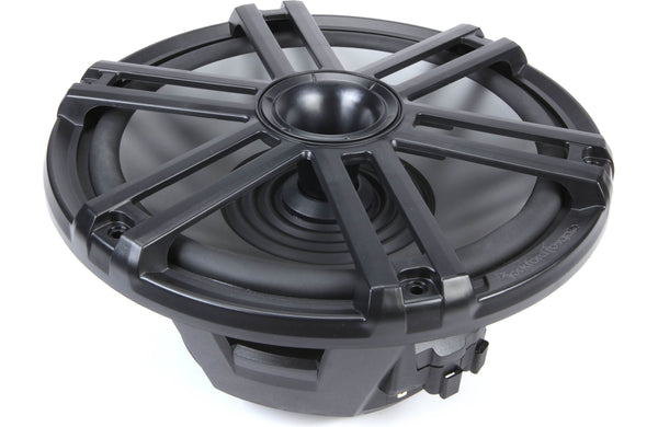Rockford Fosgate M2-10H Color Optix Multicolor LED Lighted 10" Marine Grade Coaxial Speakers with Horn Tweeter - White (Pair)