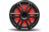 Rockford Fosgate M2-10HB Color Optix  Multicolor LED Lighted 10" Marine Grade Coaxial Speakers with Horn Tweeter - Black (Pair)