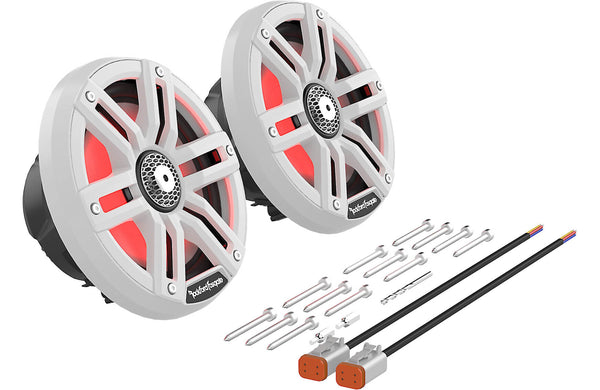 Rockford Fosgate M2 6.5" Marine Speakers - White w/ RGB LEDs