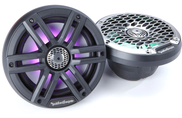Rockford Fosgate M2 6.5" Marine Speakers - Black w/ RGB LEDs
