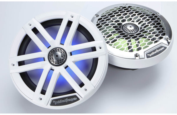 Rockford Fosgate M2 8" Marine Speakers - White with RGB LEDs