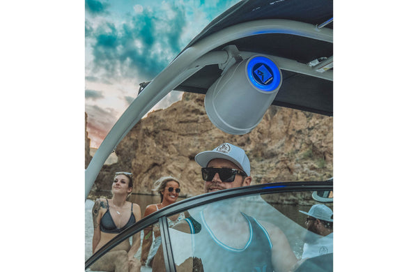 Rockford Fosgate M2WL-10H Color Optix 10" Multicolor LED Lighted Marine Grade Horn Loaded Speakers in Wake Tower Enclosures - White (Pair)