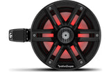Rockford Fosgate M2WL-65MB Marine Color Optix Multicolor LED Lighted 6.5" 2-way Motorsports Can Speakers 150 Watts RMS / 600 Watts Peak with Stainless & Sport Grilles, Mounting Hardware - Black (Pair)