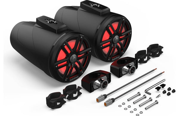 Rockford Fosgate 8" M2 Tower Speakers with RGB LEDs - Black Pair