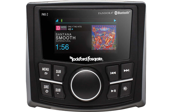 Rockford Fosgate PMX-2 Bluetooth Digital Media Receiver & 2.7 Inch Display