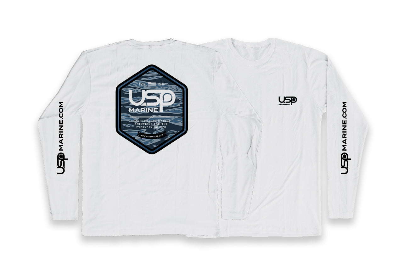 USP Marine Long Sleeve Performance Shirt (Blue Camo)