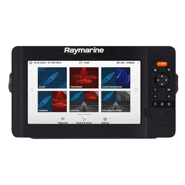 Raymarine Element 9 HV Combo with HV-100 Transom Mount Transducer & Lighthouse North America Chart