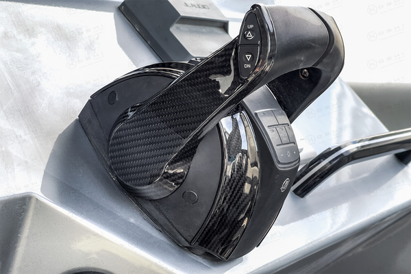 Carbon Fiber Accent Overlays for Mercury Gen 1 (Design 2) DTS Multi-Engine Control Throttle