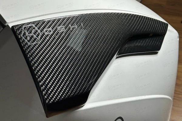 Koshi Marine Carbon Fiber Engine Air Scoops for Mercury V8 Outboard